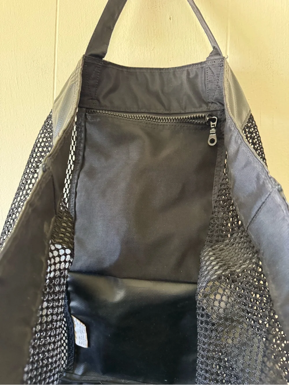 Vintage Eddie Bauer Boat & Beach Bag Mesh Pool Tote Black
